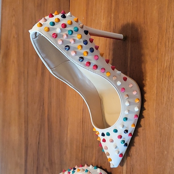 Christian Louboutin Multicolor Pigalle Spike Pumps - Picture 8 of 15